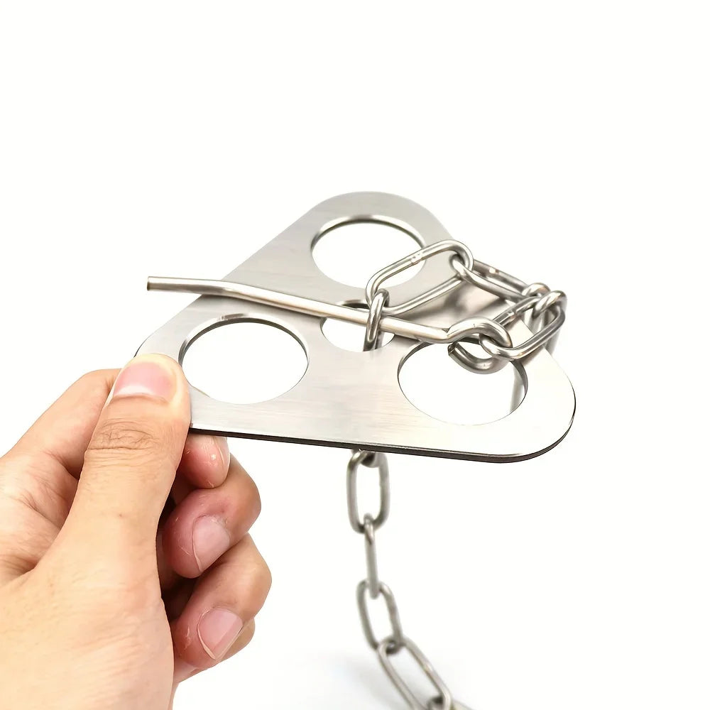 Outdoor BBQ Tripod Portable Detachable Hanging Rack Stainless Steel Camping Bonfire BBQ Pot Tripod Set Beauty World Shop