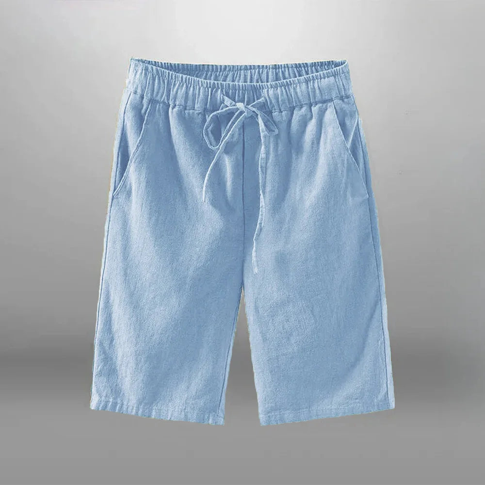 Men Shorts for Men Cotton Linen Casual Breathable Beach Shorts Men's Short Sweatpants Vacation Gym Basketball Beauty World Shop