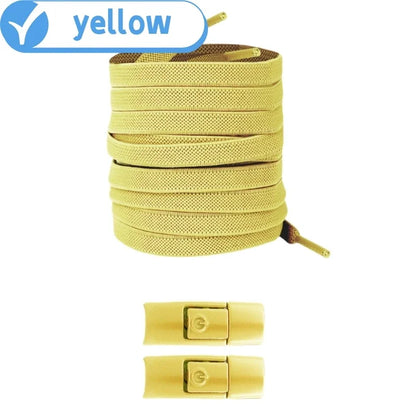 New Without Ties Elastic Laces No Tie Shoe Laces Press Lock Shoelaces Sneaker Kids Adult 8MM Widened Flat Shoelace for Shoes Beauty World Shop