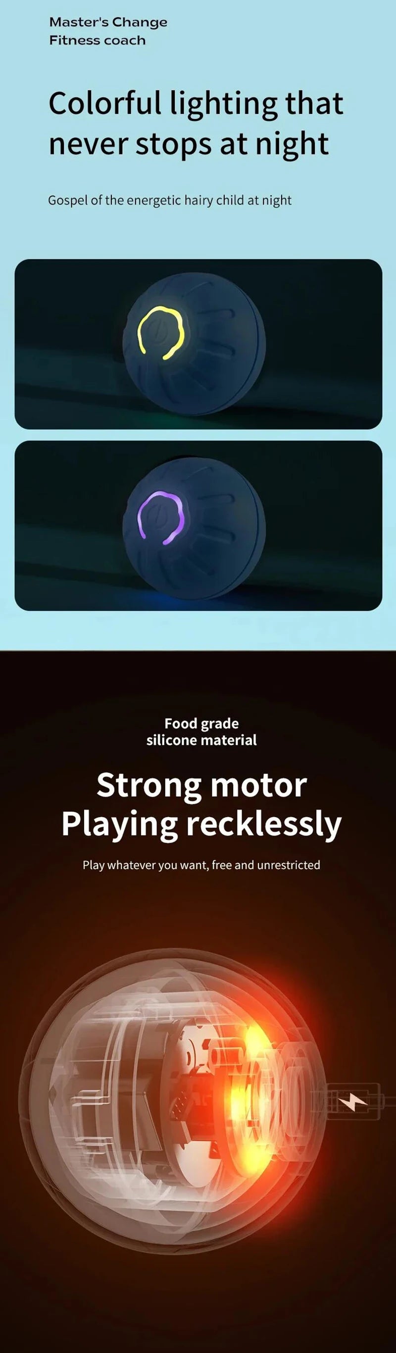 Smart Dog Toys Ball Electronic Interactive Pet Toy Moving Ball USB Automatic Moving Bouncing for Puppy Birthday gift Cat Product Beauty World Shop