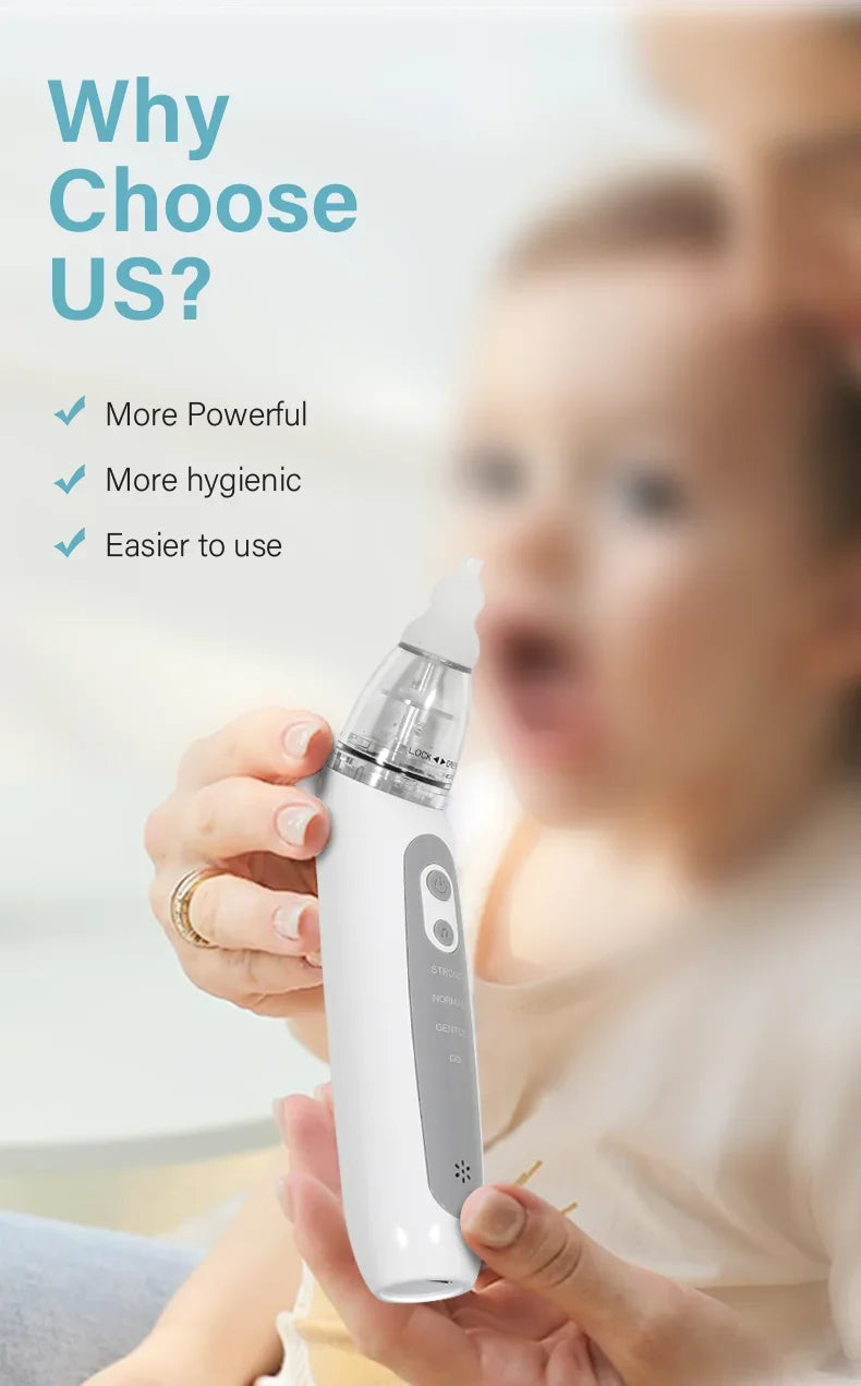 Nasal Aspirator for Baby Electric Nose Aspirator for Toddler Nose Sucker Automatic Nose Cleaner with Music and 3 Silicone Tips Beauty Trend Shop