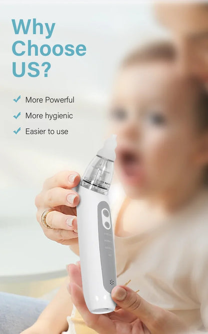 Nasal Aspirator for Baby Electric Nose Aspirator for Toddler Nose Sucker Automatic Nose Cleaner with Music and 3 Silicone Tips Beauty Trend Shop