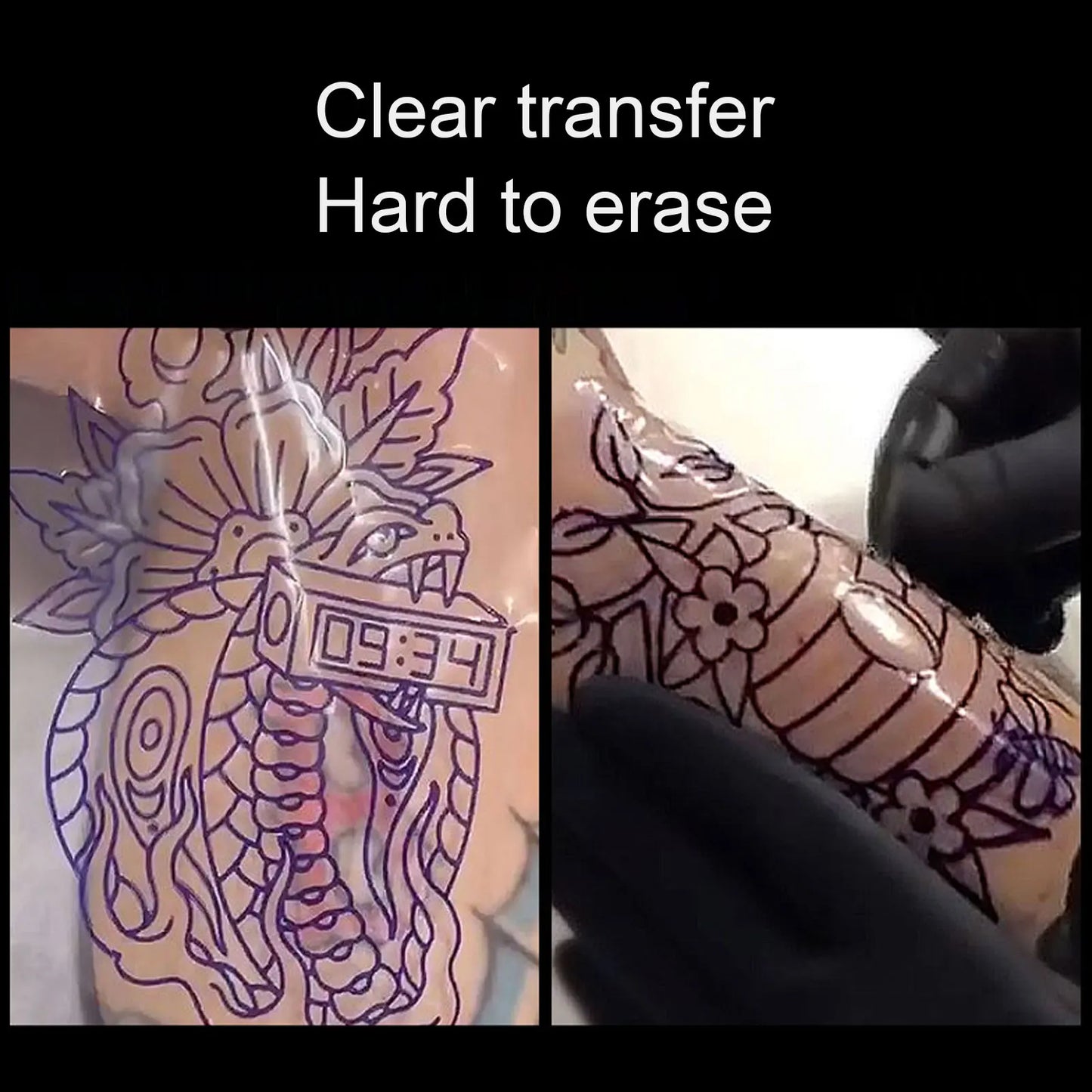 New Tattoo Transfer Paper Tattoo Stencil 50pcs Transparent  Clear Pattern Thermal Tattoo Transfer Film Paper Stencil Accessories Beauty World Shop