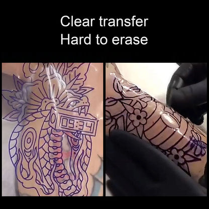 New Tattoo Transfer Paper Tattoo Stencil 50pcs Transparent  Clear Pattern Thermal Tattoo Transfer Film Paper Stencil Accessories Beauty World Shop