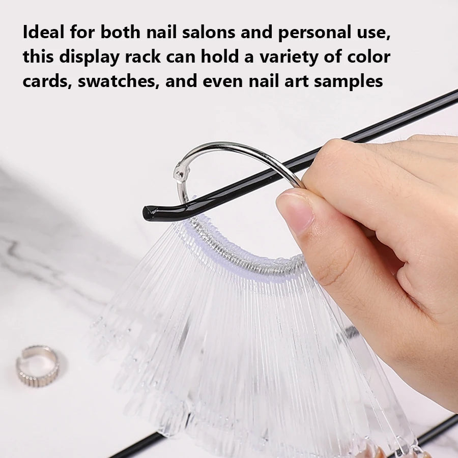 False Nail Art Color Card Display Stand Gel Polish Template Sample Stand for Nail Tips Showcase Beauty World Shop
