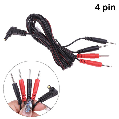 1Pcs 2.35mm New Electrotherapy Electrode Lead Electric Shock Wires Cable For Massager Connection Cable Massage And Relaxation Beauty World Shop