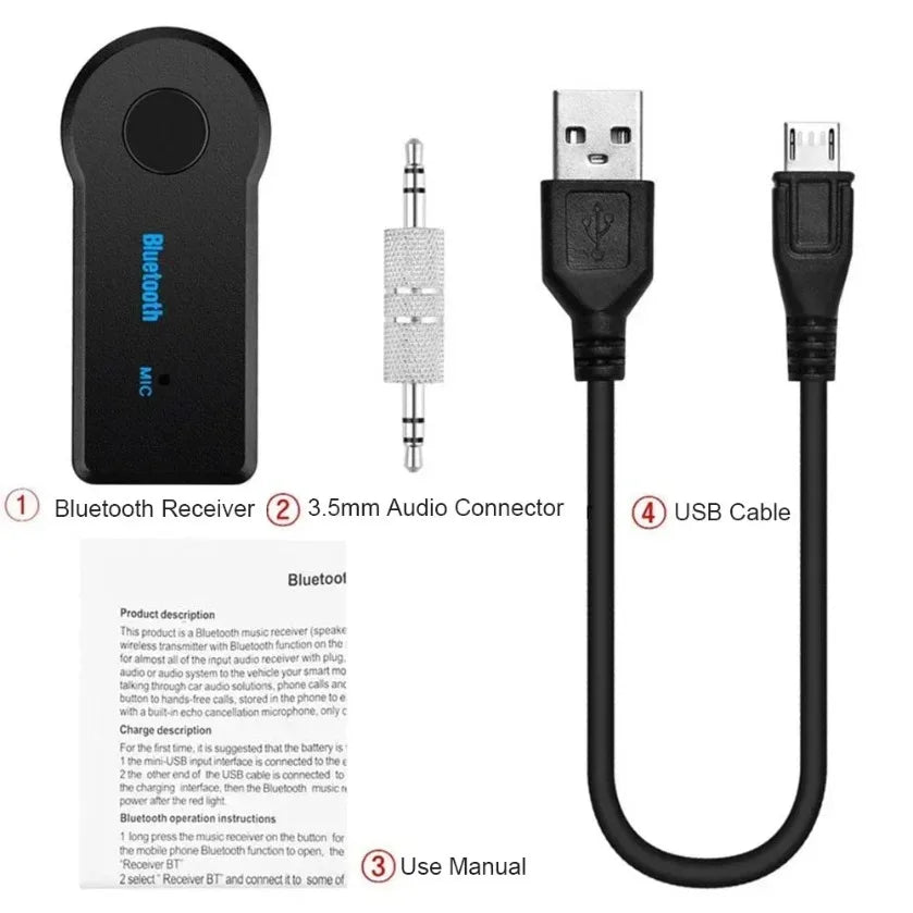 XIKCU Bluetooth Audio Receiver Stereo 3.5mm Jack AUX Bluetooth Adapter MP3 Car Transmitter Wireless Speaker Headphone Adapter Beauty World Shop