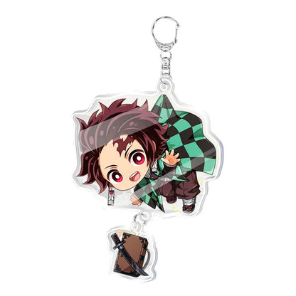 Demon Slayer doll toy Kimetsu No Yaiba Blade of Ghost Keychain Acrylic Pendant Car Key Chain Fans kids Xmas Gift Anime Jewelry Beauty World Shop