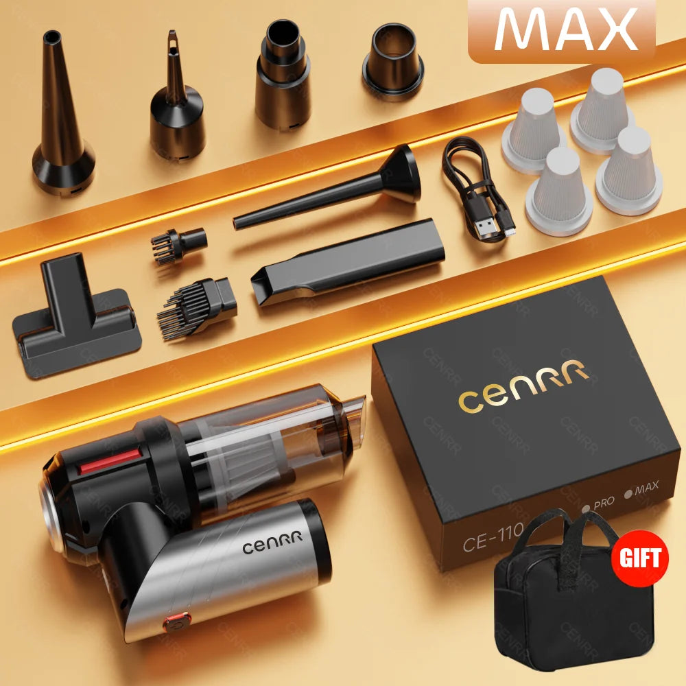CENRR 998000PA Car Vacuum Cleaner Strong Suction Powerful Handheld Wireless Vacuum Cleaner Mini Blower for Home Appliance Beauty World Shop
