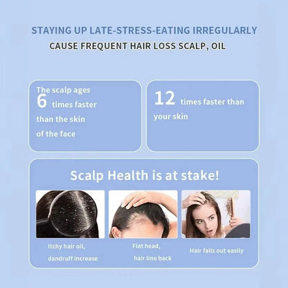 Anti Hair Loss Scalp Care Electric Massage Comb Red and Blue Light Therapy Scalp Vibration Massage Brush Hair Growth Massager