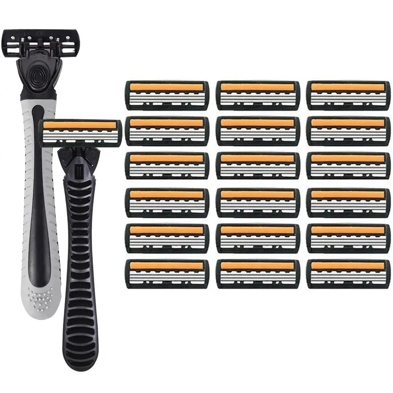 3-layer Stainless Steel Blade Men Razor Washable For Travel For Home Shaver Manual Shave Razors For Daily Face Care Beauty World Shop
