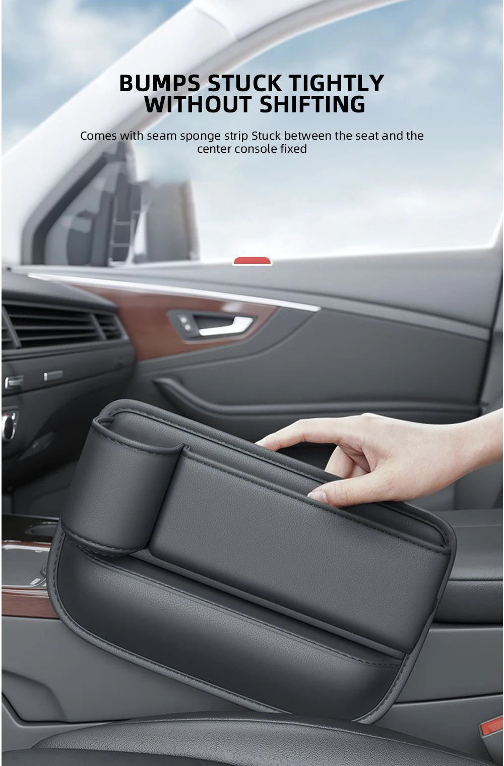 Universal Car Seat Gap Organizer Storage Box Multifunction Leather Crevice Side Storage Pocket Wallet Keys Card with Cup Holder Beauty World Shop