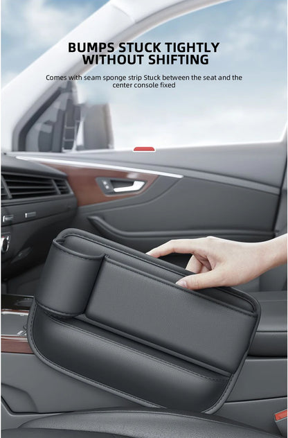 Universal Car Seat Gap Organizer Storage Box Multifunction Leather Crevice Side Storage Pocket Wallet Keys Card with Cup Holder Beauty World Shop