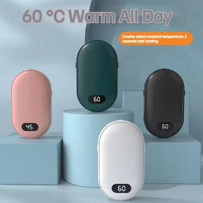 USB Rechargeable Hand Warmer Power Bank 2-In-1 Mini Electric Heater High-Capacity Pocket Warmer For Cold Weather Winter Gift Beauty World Shop