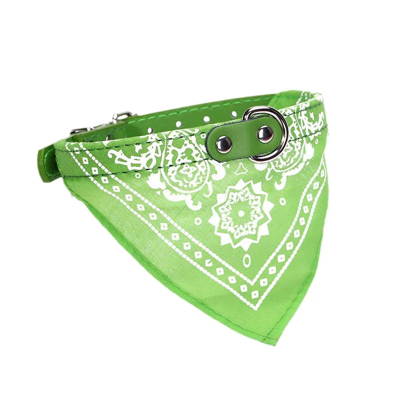 PU Cat Dog Collar with Scarf for Small Medium Dogs Chihuahua Corgi Puppy Adjustable Collars Pet Supplies accesorios para perros Beauty World Shop