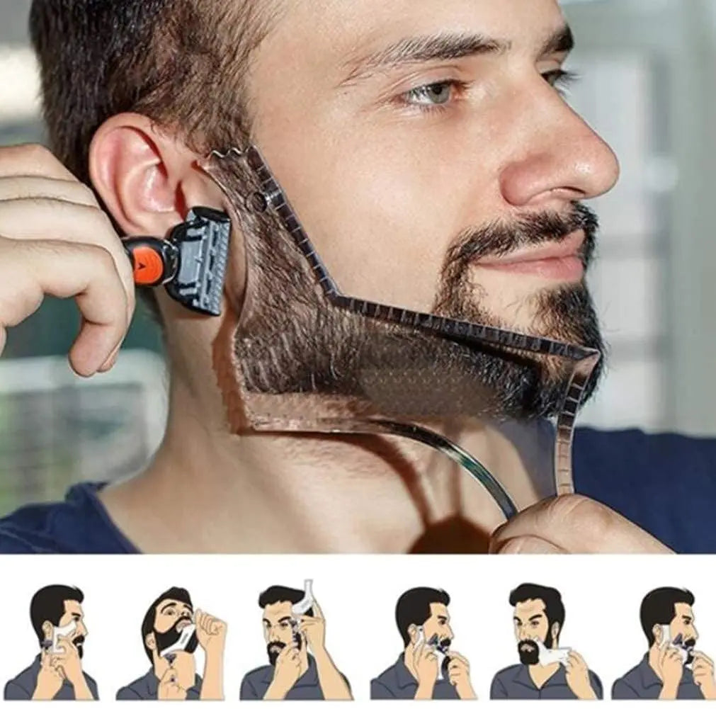 Beard Styling Comb Limpar Barba Régua Dos Homens Cuidados Pente Costeletas Barba Guarnição Contorno Ferramenta Beauty World Shop