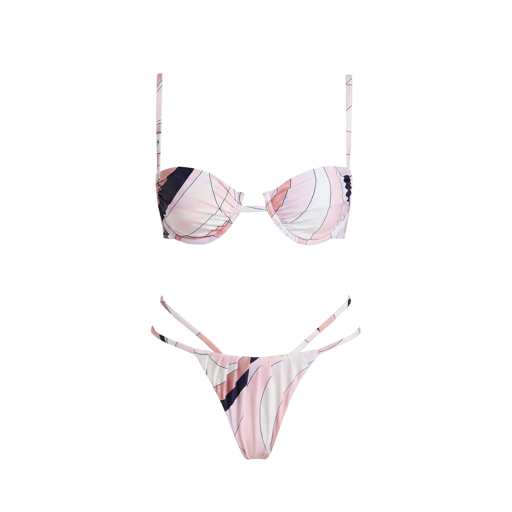 Sexy Women 2Pcs Halter Bikini Swimsuits Female Push Up Swimwear Micro Bikinis Bathingsuit Swim Suit Beachwear Printed Biquini Beauty World Shop