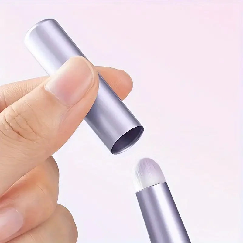 Professional round headed lipstick brush with cap, handheld palm brush, suitable for all skin types, lip brush applicator Beauty World Shop