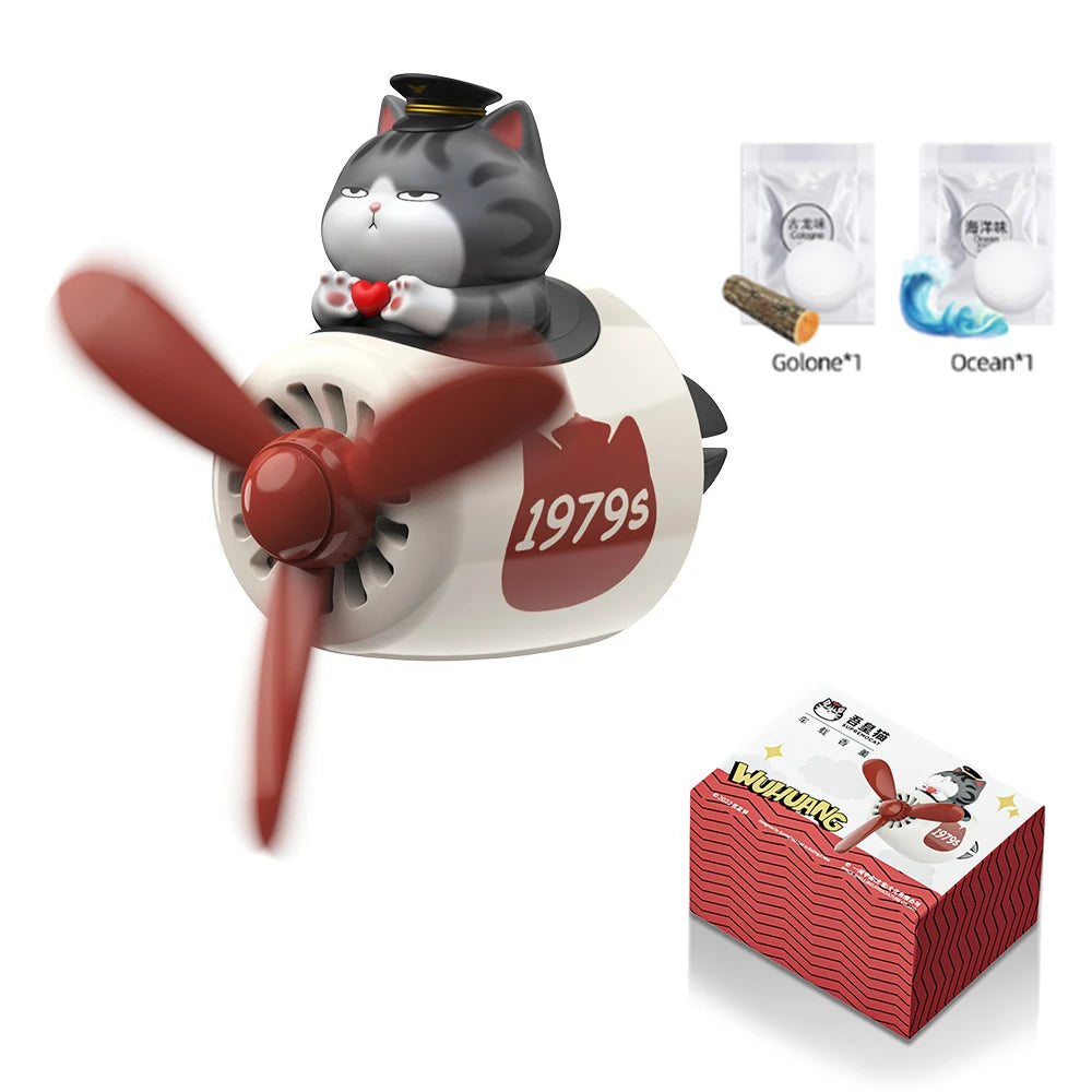 Cool Bear Pilot Car Air Freshener Rotating Propeller Air Outlet Perfume Fragrance Flavoring 자동차 공기 청정기 Accessories 방향제 차량용 Beauty World Shop