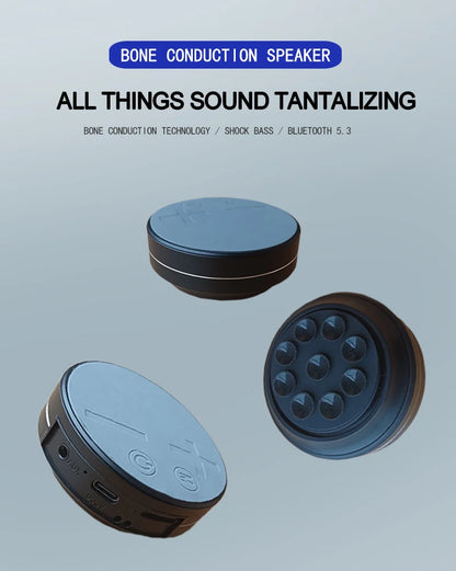 Bone Conduction Desktop Wireless TWS Small Speaker, Wireless Speaker with Suction Cup, High Fidelity Sound Quality Beauty World Shop