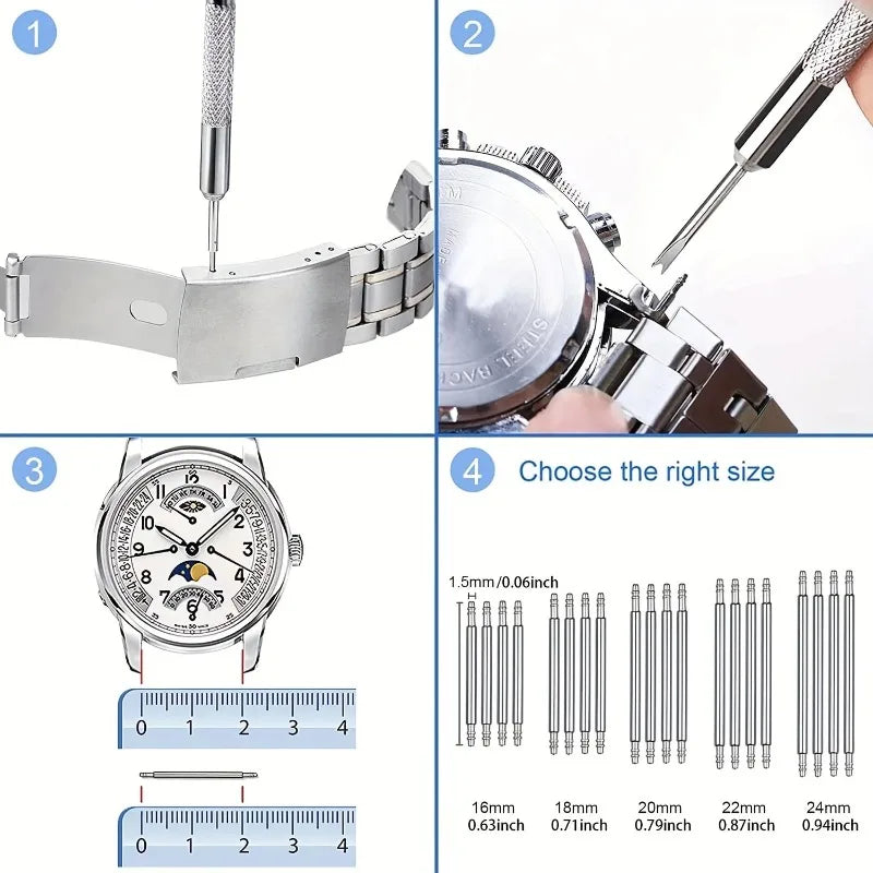 Metal Watch Prying Tool Back Cover Opener Strap Replacement Band Link Pins Remover Watchmaker Repair Kit Beauty Trend Shop
