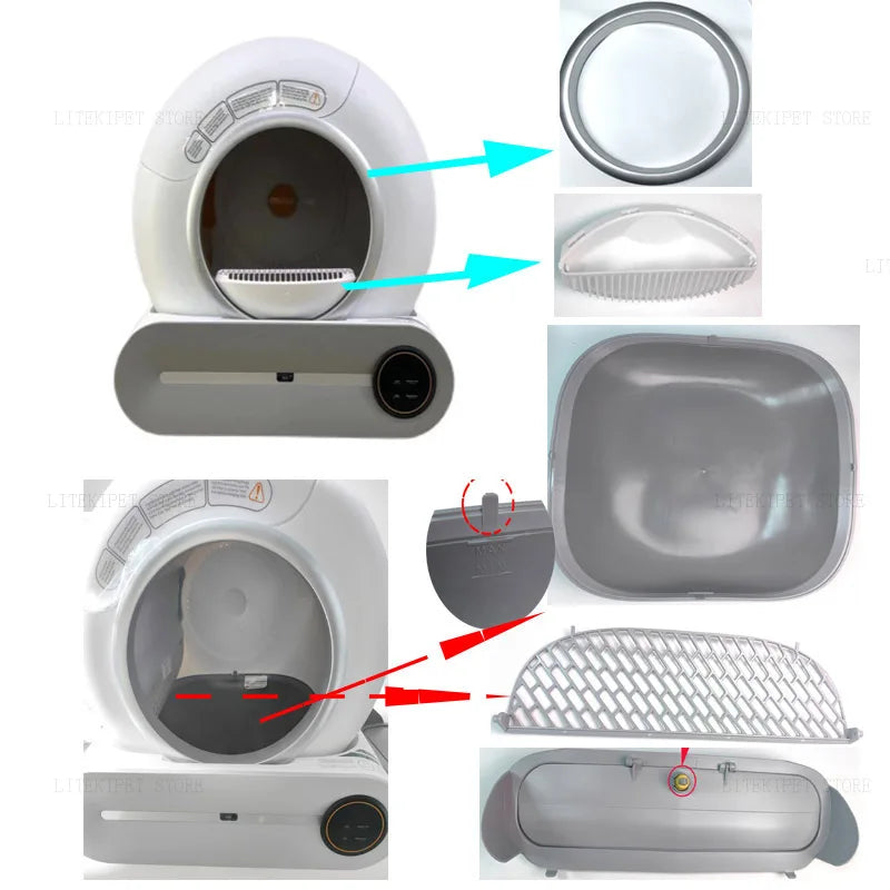 Automatic Cat Litter Box Accessories Bin Door Collecting Feces Bottom Capsule Garbage Bag for Cat Toilet Litter Box Beauty World Shop