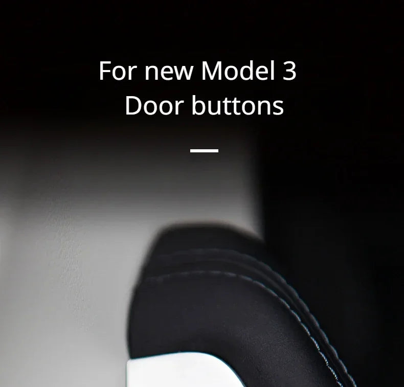 For Tesla Model 3 Highland Model Y Juniper/Launch 2025 Car Open Door Button Stickers 4X Handle Cover Interior Protection Trim Beauty World Shop
