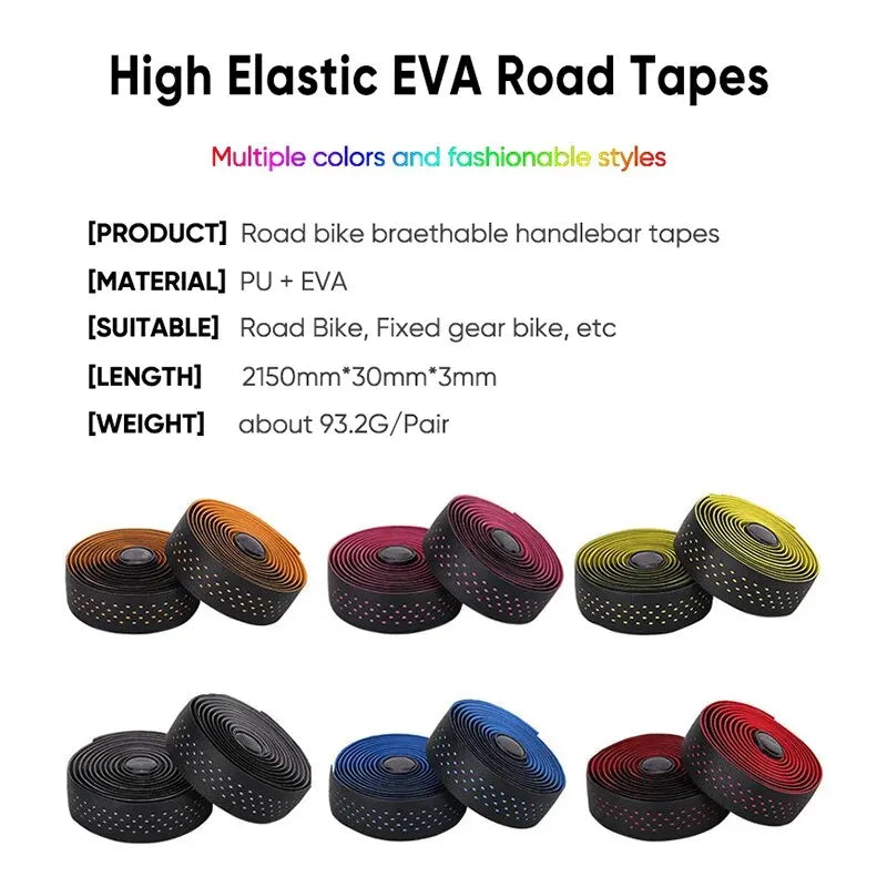 New Road Bike Handlebar Tapes Shock-absorbing Cycling Anti-slip Handlebar Bar Tape Wear-Resistant Bicycle Strap Bikes Belt Beauty World Shop