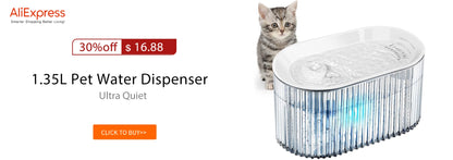 Ultra-Quiet Pet Water Fountain Auto Filter Electric Cat Dog Water Dispenser&Burnout Prevention Pump 1.5L Recirculate Filtrin