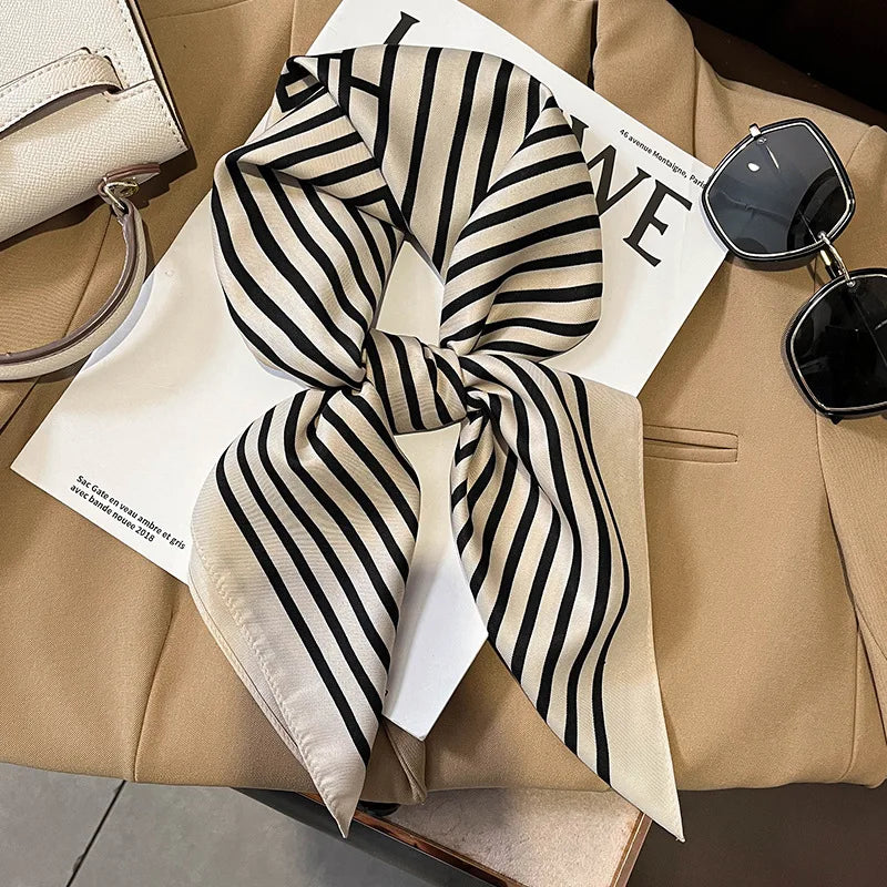 Fashion Scarves for Women Shawl Print Silk Satin Hijab Scarf Female Bandana 70*70cm Luxury Brand Square Shawls Scarfs For Ladies Beauty World Shop