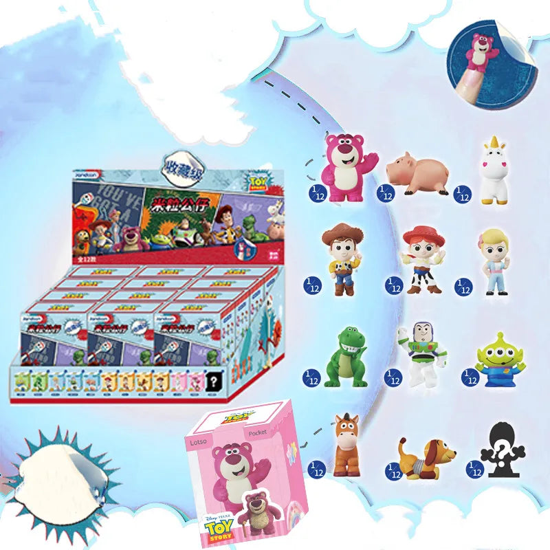 JANDOOM Disney Toy Story Stitch Mickey Mouse Winnie Zootopia Doraemon Action Figure Rice Grains Doll Model Blind Box Toys Gifts Beauty World Shop