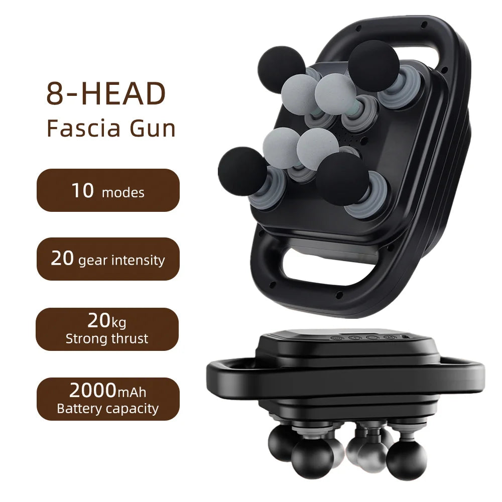 42-Heads Fascia Gun High-Frequency Vibration Body Massage Gun Back and Waist Massager Neck Shoulder Massager Muscle masajeador Beauty World Shop