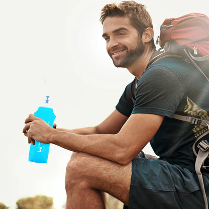 1pc150ml/250ml/500ml Outdoor Collapsible Silicone Bite Size Water Bottle Running Camping Hiking Travel Convenient Water Bottle Beauty World Shop