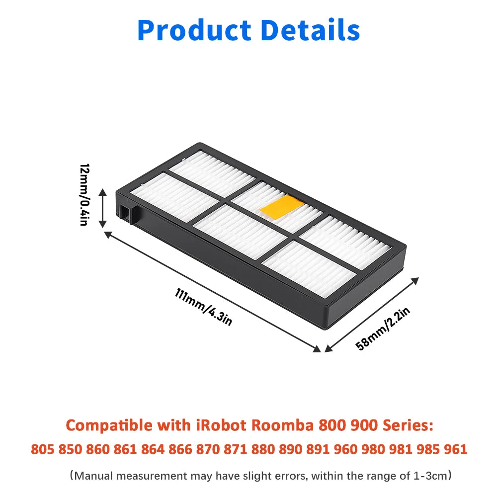 Side Main Brush Filters Tool Part For iRobot Roomba 800 900 Series 800 861 866 871 876 886 891 896 900 966 971974 975 976 Vacuum Beauty World Shop