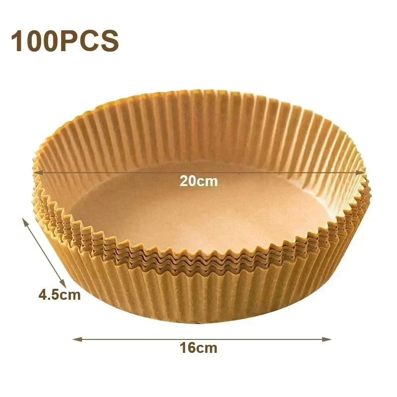 50 PCS Air Fryer Blotting Paper, Baking Blotting Paper, Food Grade Leakproof Non-Stick Food Pad, Thickened Silicone Paper Pad Beauty Fashion