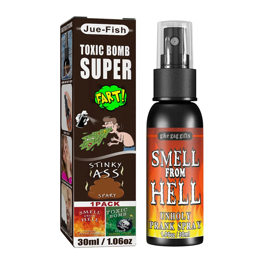 30ml Fart Gag Spray Prank Joke Plastic Spray Can Stink for Adults Kids Terrible Stinky Fart Spray Non Toxic Halloween Funny Toys Beauty World Shop