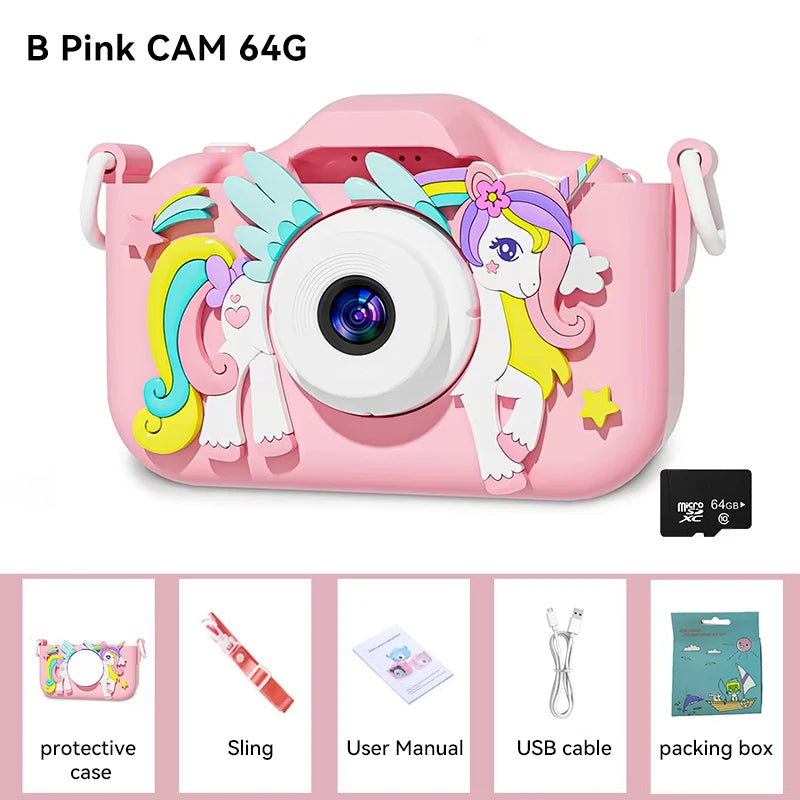 Christmas Children Camera HD 1080P Toddler Digital Video Camera 2.0inch Kids Camera with Silicone Cases Toys for Christmas Gifts Beauty Fashion