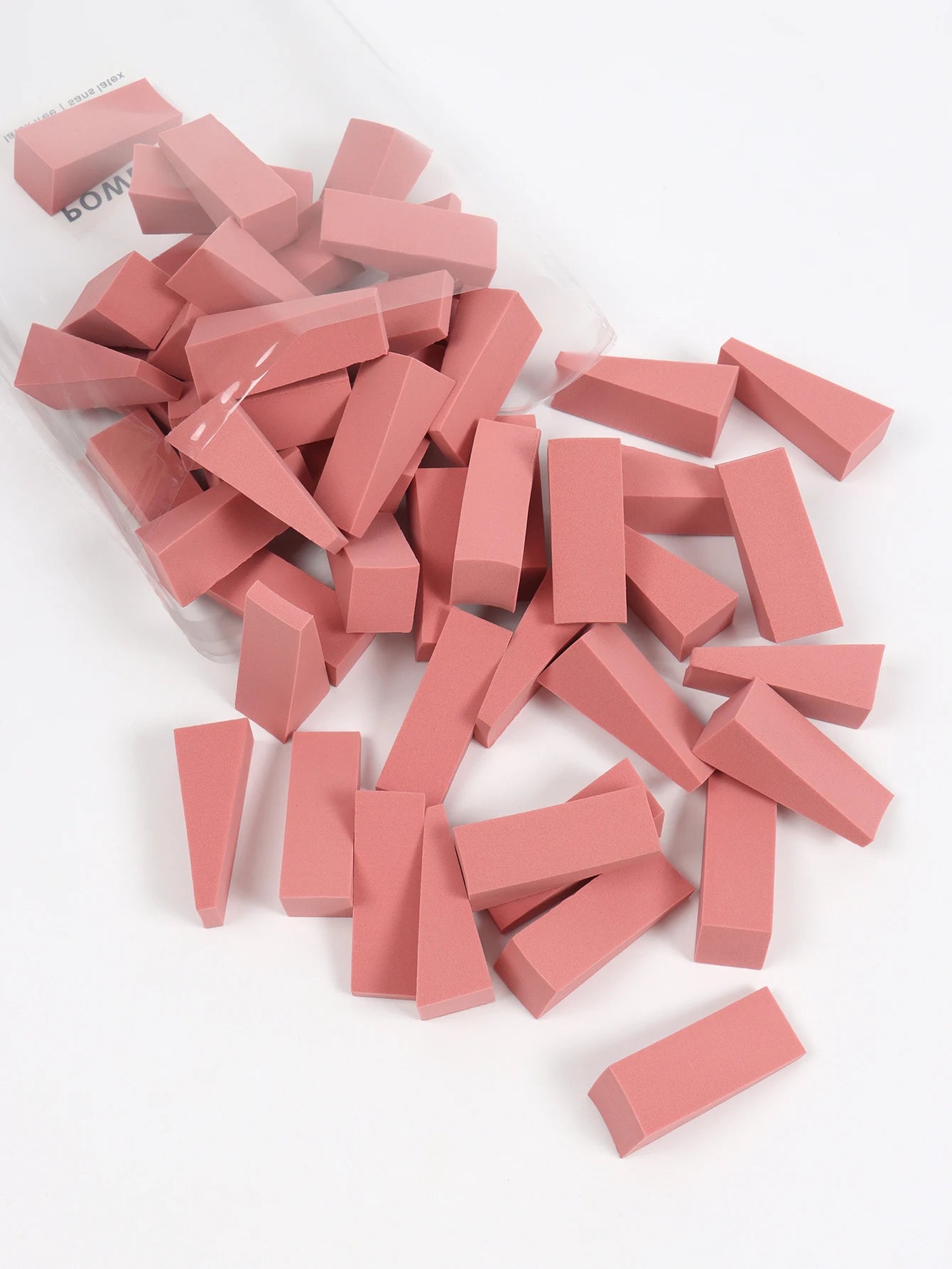 50 Pieces of Random Color Facial Curve Mixed Makeup Sponge, Latex-Free, Small Wedge-Shaped Smooth Application Beauty Sponge Applicator Beauty World Shop