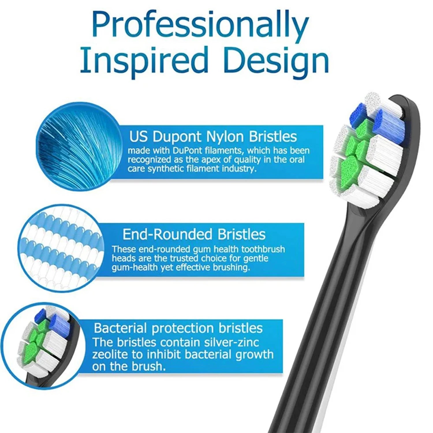 2-20 Pack Replacement Toothbrush Heads Compatible with Philips Sonicare Electric Toothbrush Heads 4100 6500 6100 7500 5300 1100 Beauty World Shop