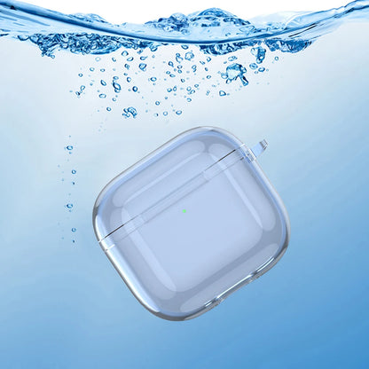 Soft TPU Shockproof Clear Case Cover for Apple AirPods 4 2024 with Carabiner and Anti Fall Protection
