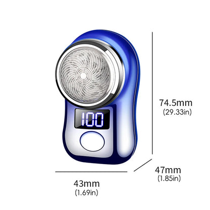 Men Shaving Tool Usb Rechargeable Portable Electric Shaver with Led Battery Display for Men Waterproof Mini Travel Rotary Razor