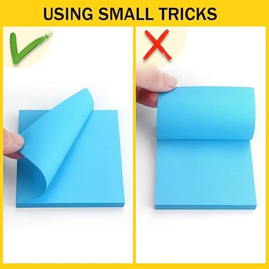 8 Pads Sticky Notes 3x3 Self-Stick Notes 8 Bright Multi Colors Purple Sticky Notes, 85 Sheet/Pad Beauty World Shop