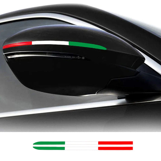 2X Car Rearview Mirror Sticker For Alfa Romeo Sportiva Giulia Giulietta 159 156 MITO Stelvio Fiat 500 Abarth 595 695 Punto TIPO Beauty World Shop