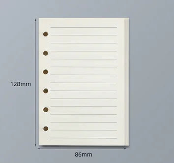 45 Sheets A5 A6 A7 Loose Leaf Notebook Refill Spiral Binder Inner Page Line Blank craft  Grid Inside Paper Stationery Beauty World Shop