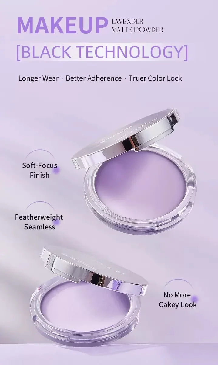 1PC Violet Cream To Powder Skin-friendly Skin Natural Face Long Lasting Oil-controlling Contouring Powder Cosmetics Beauty Trend Shop