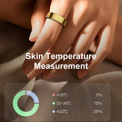 R09 Smart Ring Men Women with Charging Case,Heart Rate Blood Oxygen,Skin Temperature Monitor,5ATM Waterproof For Android iOS Beauty World Shop