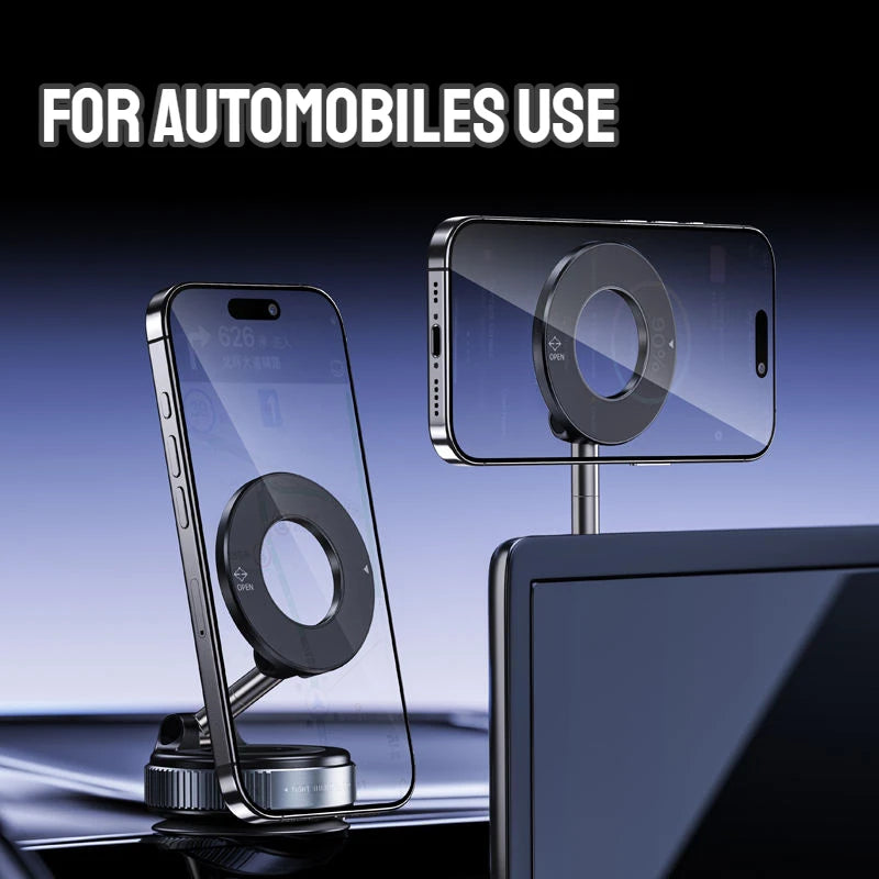 MagSafe Car Phone Mount, Ultra-Stable Magnetic Holder, 360° Rotation for IPhone Android Sleek Minimalist Dashboard Stand Beauty World Shop