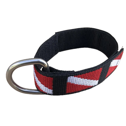 1pc Adjustable Scuba Diving Wrist Strap Lanyard Webbing Band With Metal D-Ring Freediving Webbing Holder Strap Swim Pool Parts Beauty World Shop