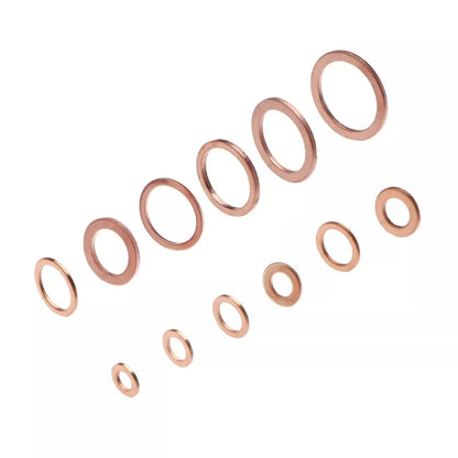 300/280/200/100Pcs Washer Copper Sealing Solid Gasket Washer Sump Plug Oil For Boat Crush Flat Seal Ring Tool 300/280/200/100Pcs Beauty Fashion