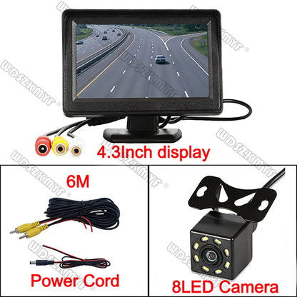 Easy Installation 4.3Inch or Rear View Camera Monitor Screen Reversing Camera for Car Parking Parking System Camera for Vehicle Beauty World Shop